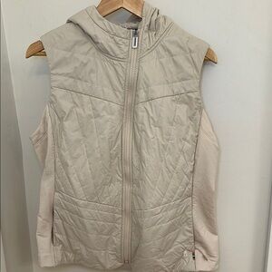 Smartwool Cream/Beige Quilted Hooded Vest XL